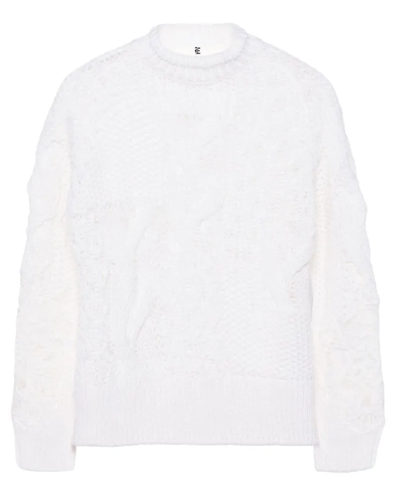 Ermanno Scervino Pullover mit Spitzendetail Weiß