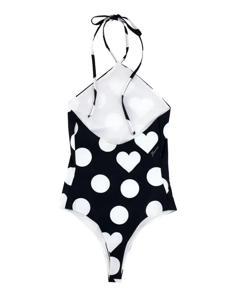 Jacquemus heart-print polka-dot swimsuit - Blau Blau