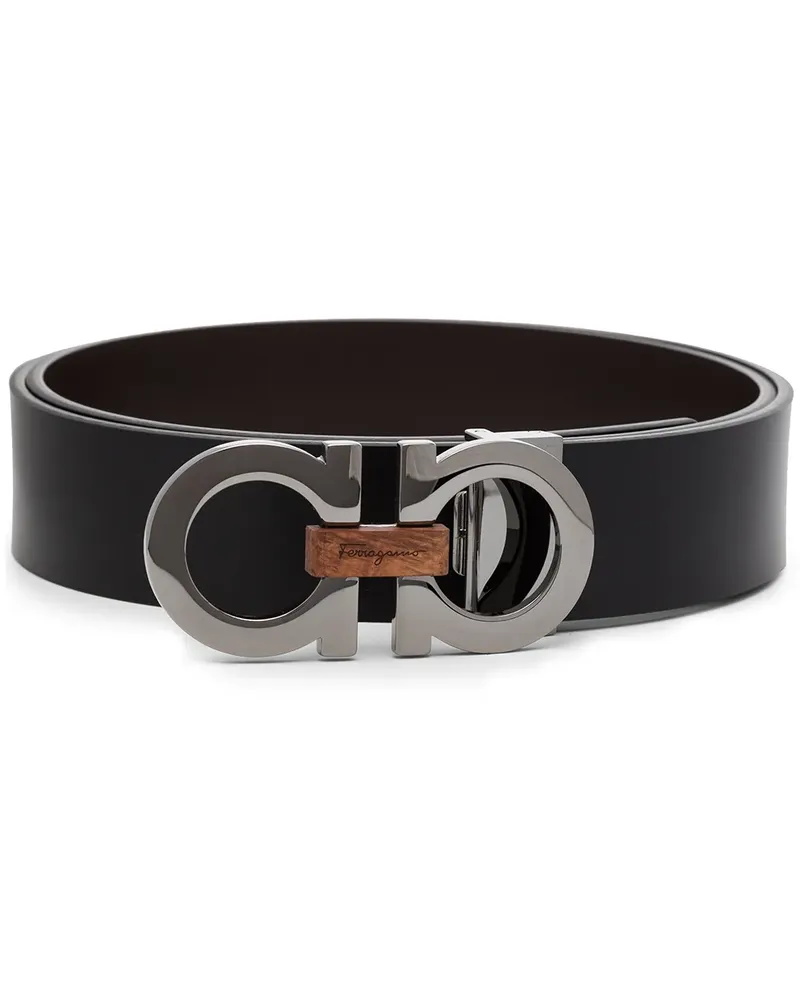 Ferragamo Wendbarer Gürtel mit Gancini-Schnalle - Schwarz Schwarz