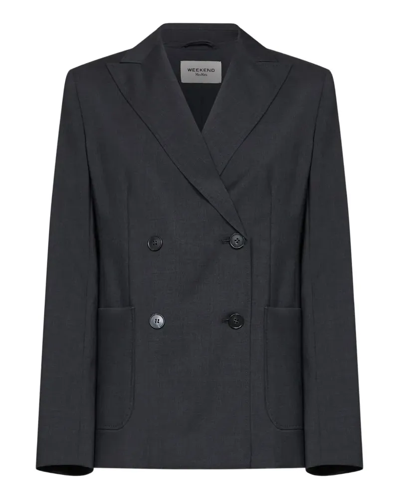 Max Mara Ornati double-breasted wool blazer - Grau Grau