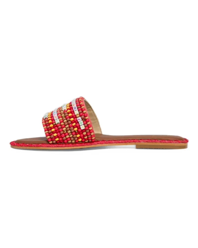 DE SIENA bead-embellished sliders - Rot Rot