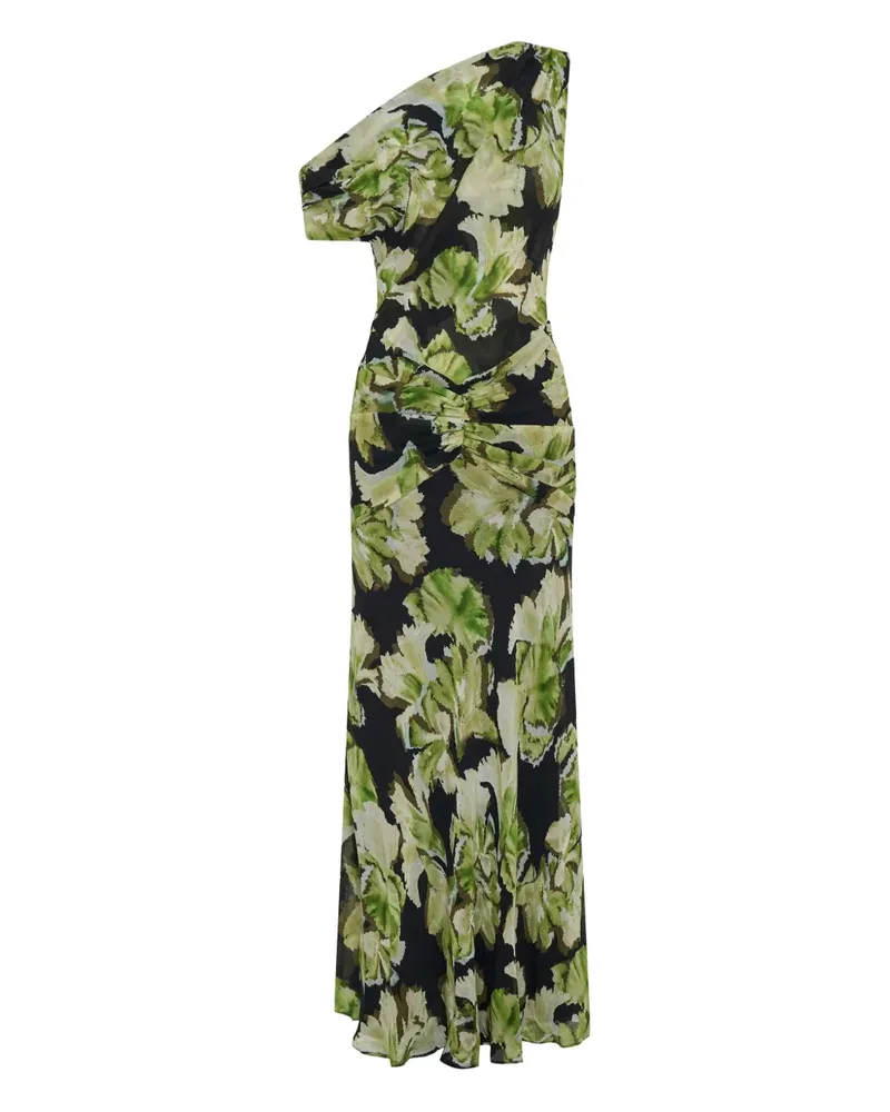 NICHOLAS Maxikleid mit Blumen-Print - OPAL GEO-PLUM Opal