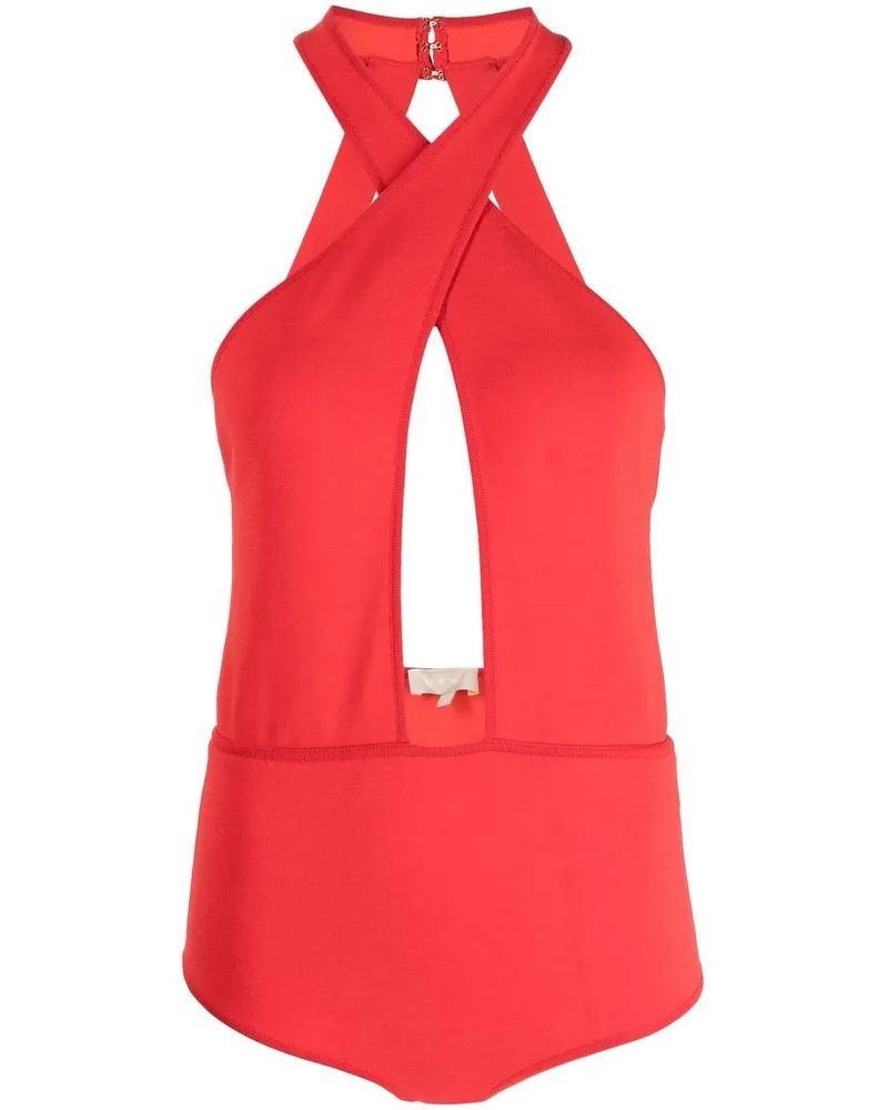 Elie Saab Klassischer Body - Rot Rot