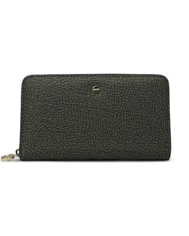 Borbonese large printed wallet - Schwarz Schwarz