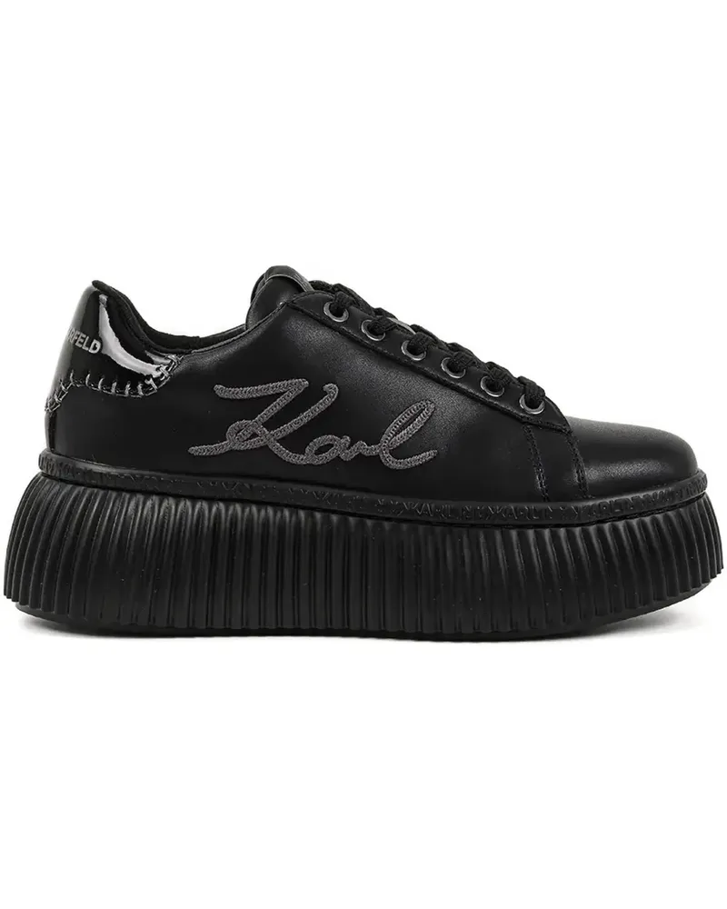Karl Lagerfeld KREEPER LO leather sneakers - Schwarz Schwarz