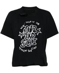 Sacai T-Shirt mit Gonz-Print Schwarz