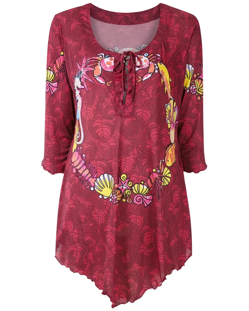 Amir Slama Kleid mit Print - Rot Rot