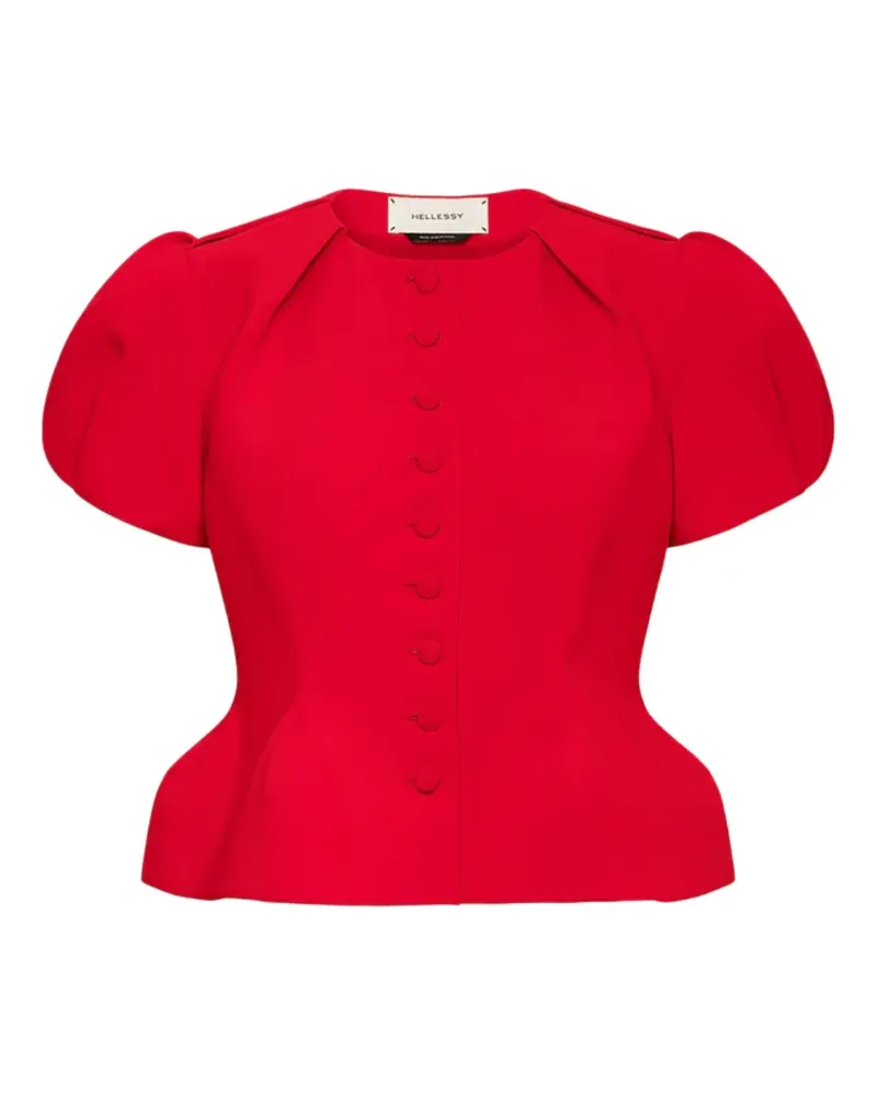 Hellessy Nelly puff-sleeve button-down jacket - Rot Rot