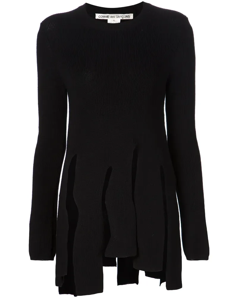 Comme des Garçons Pullover mit eingerissenem Saum - Schwarz Schwarz