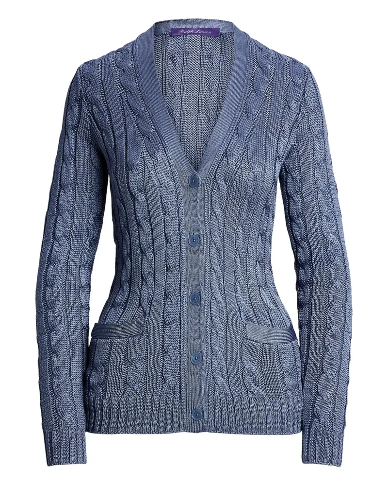 Ralph Lauren Cardigan mit Zopfmuster - Blau Blau