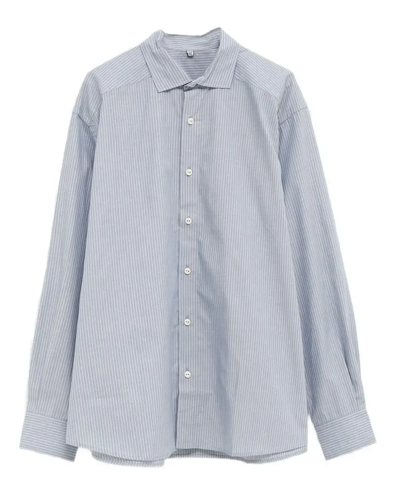 Baserange Gestreiftes Hemd - Blau Blau