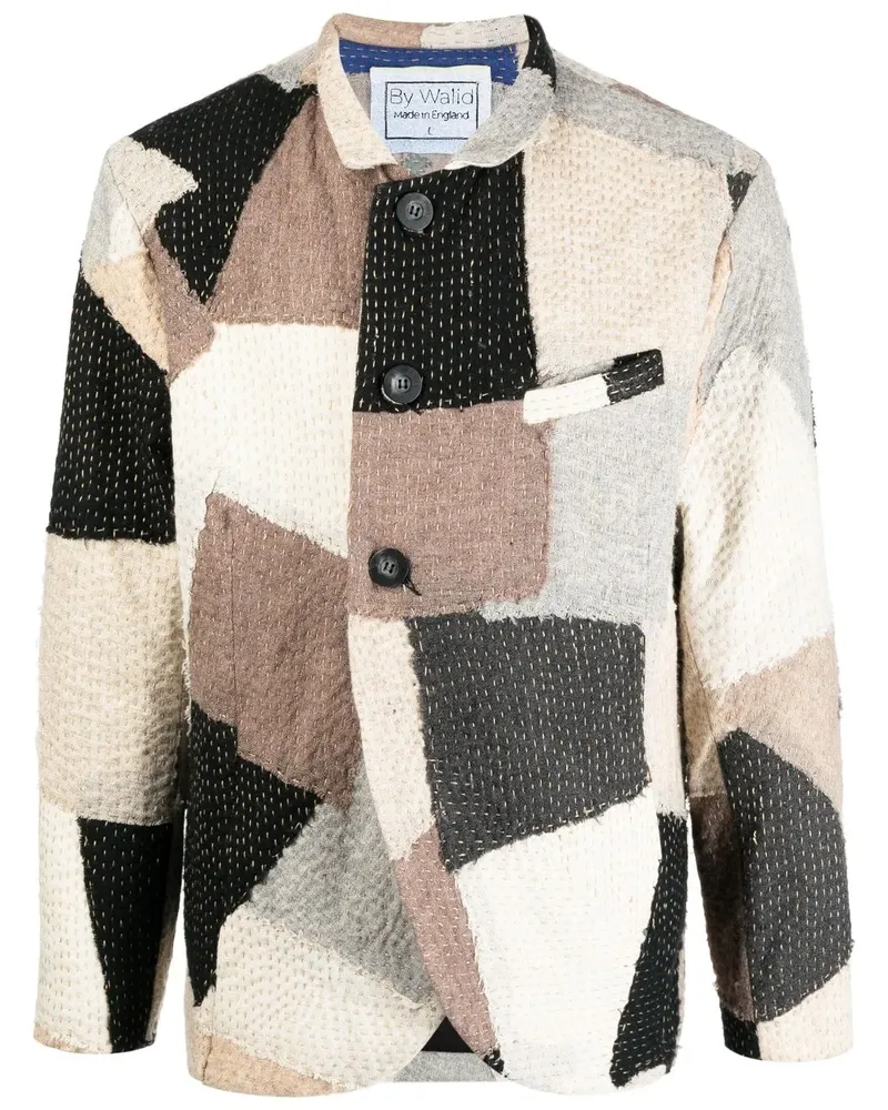 BY WALID Jacke im Patchwork-Look - Mehrfarbig Mehrfarbig