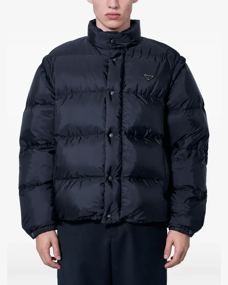 Prada medium-weight Re-Nylon down jacket - Schwarz Schwarz