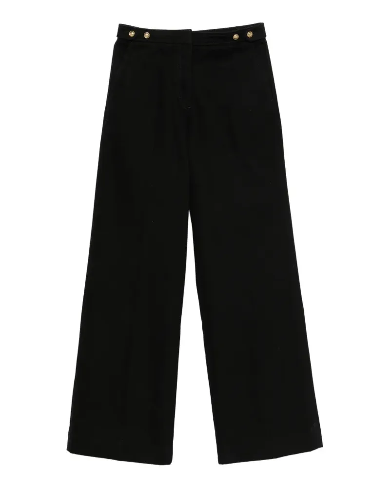 Sandro Weite Jeans mit Knopfdetail - Schwarz Schwarz