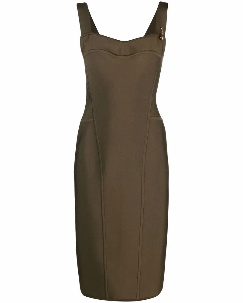 Versace Minikleid mit Sicherheitsnadel - Grün Grün