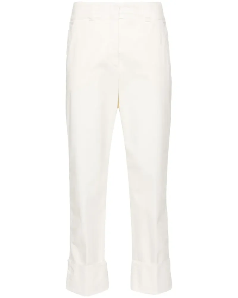Peserico Cropped-Hose mit Umschlag - Nude Nude