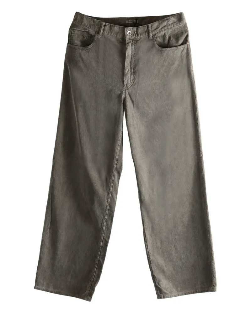 AURALEE wide-leg corduroy trousers - Grau Grau