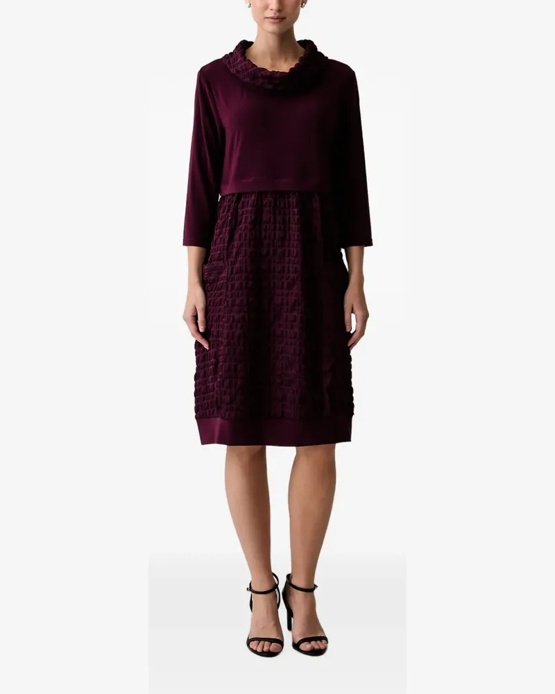 Joseph Ribkoff textured cowl-neck dress - Violett Violett