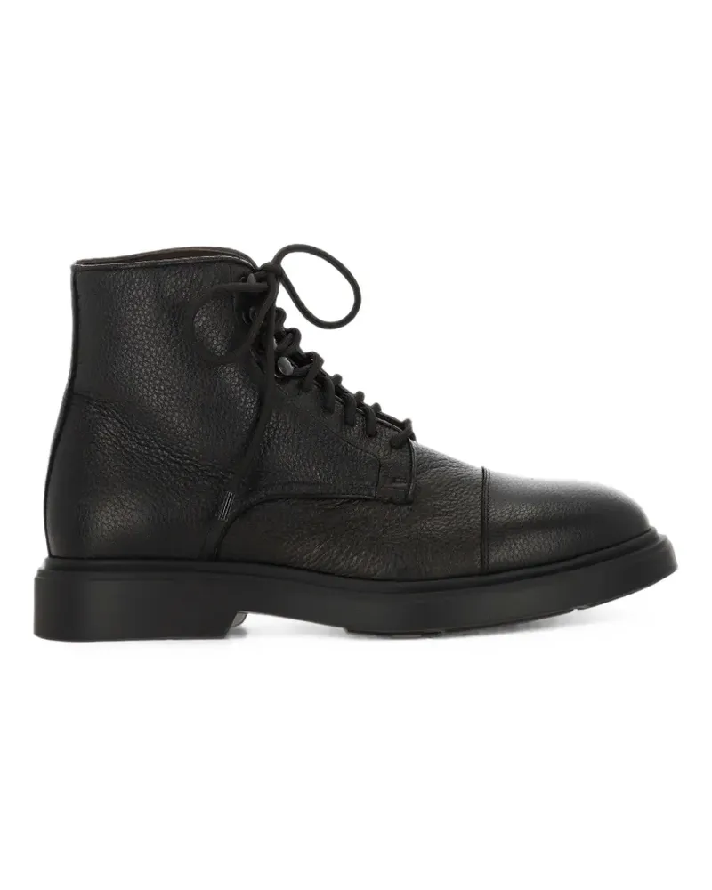 Boemos Schnürstiefel aus Leder - Schwarz Schwarz