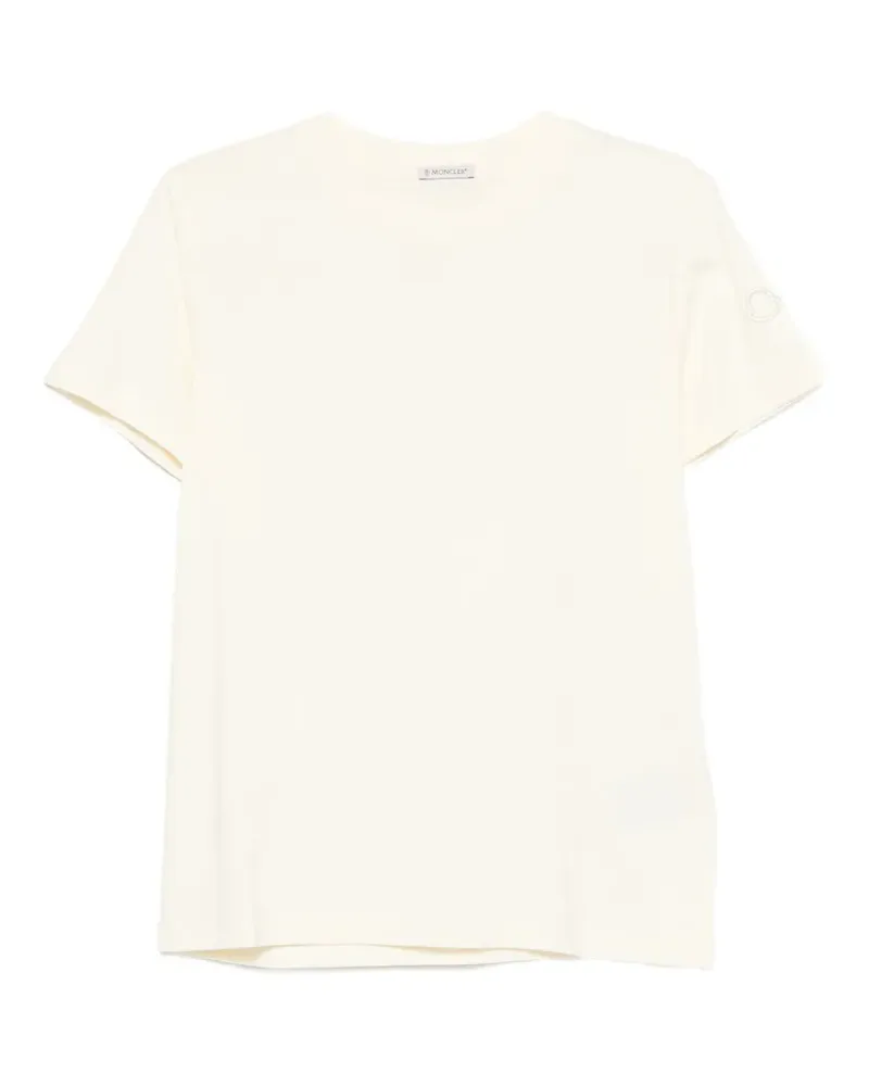 Moncler T-Shirt mit Rundhalsausschnitt - Nude Nude