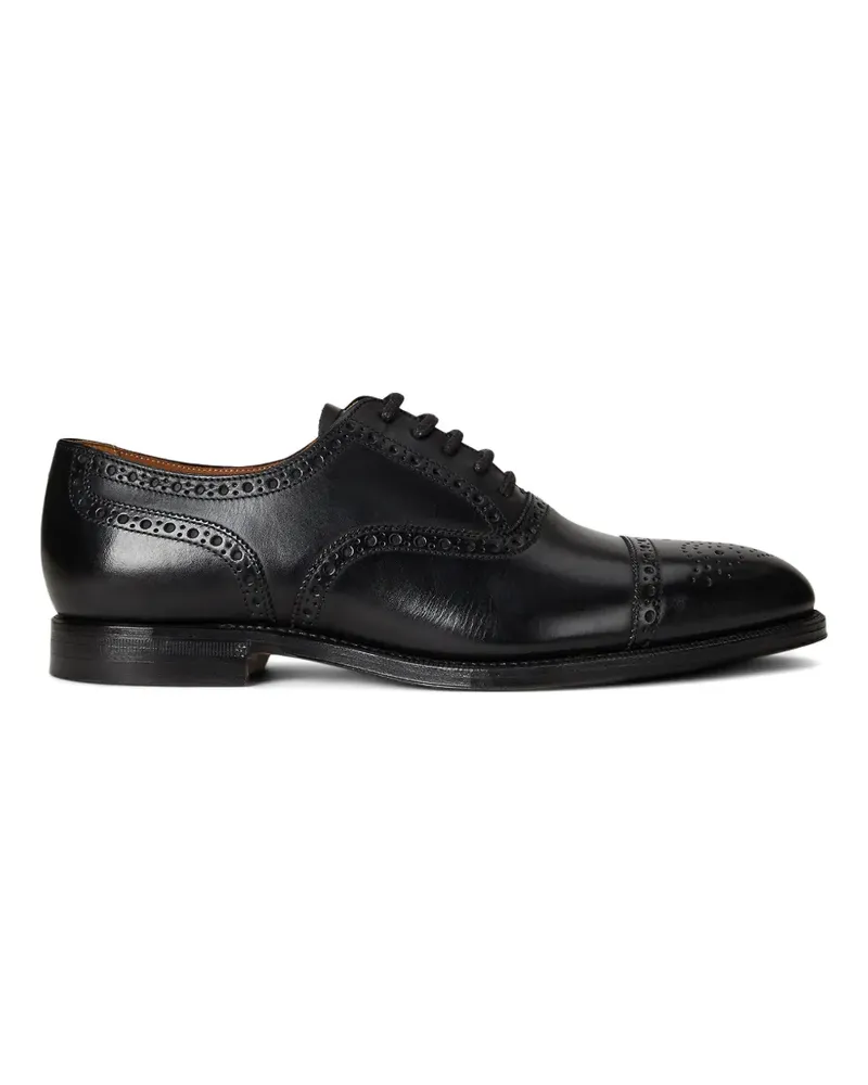 Ralph Lauren Perforierte Maestra Oxford-Schuhe - Schwarz Schwarz