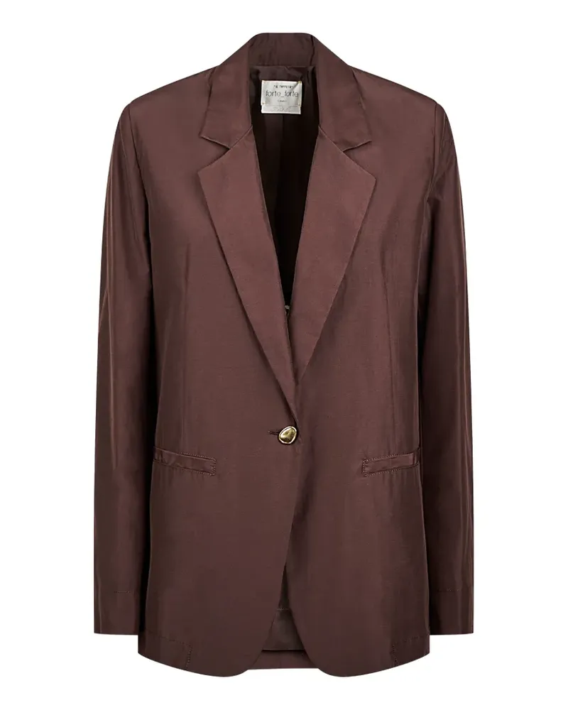 forte_forte Blazer mit Knopfverschluss - Braun Braun