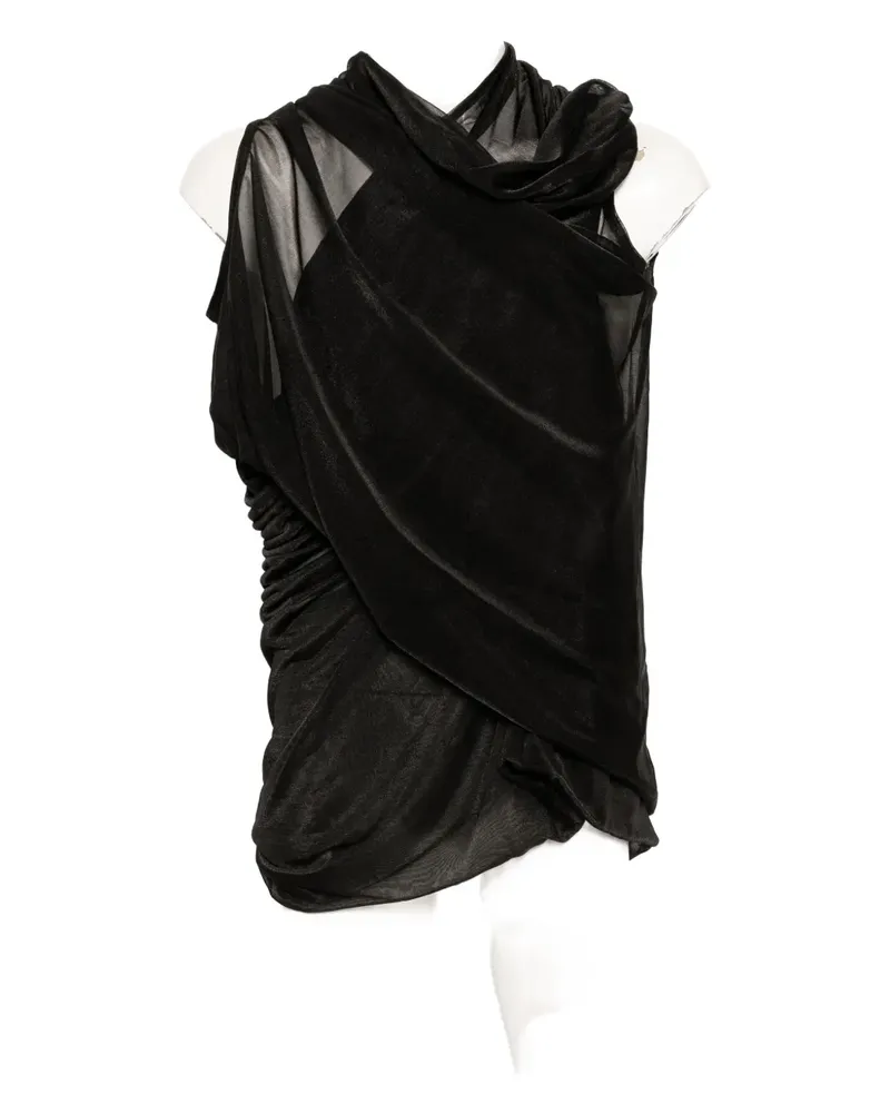 Junya Watanabe Asymmetrisches Oberteil - Schwarz Schwarz