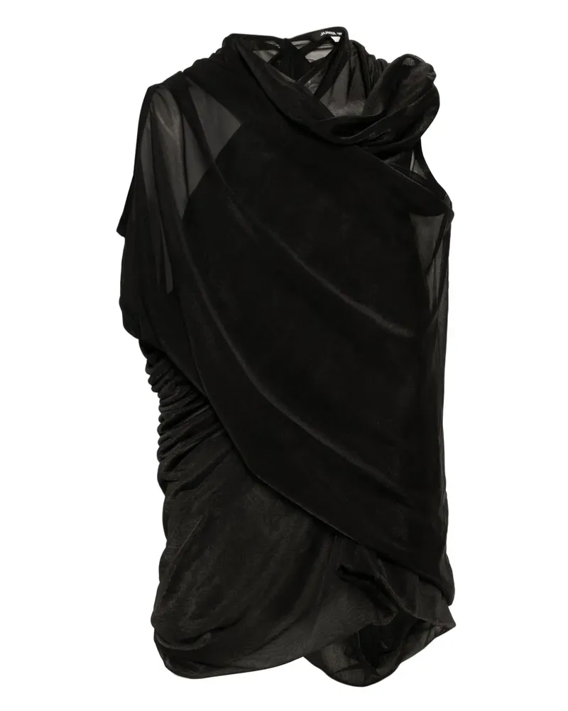 Junya Watanabe Asymmetrisches Oberteil - Schwarz Schwarz