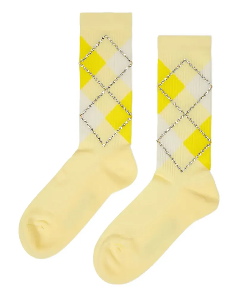 Dsquared2 Socken mit Strass - Gelb Gelb
