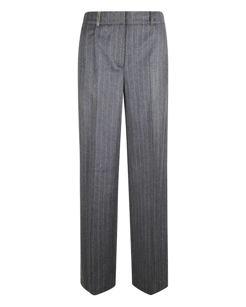 Peserico Hose mit Nadelstreifen - Grau Grau