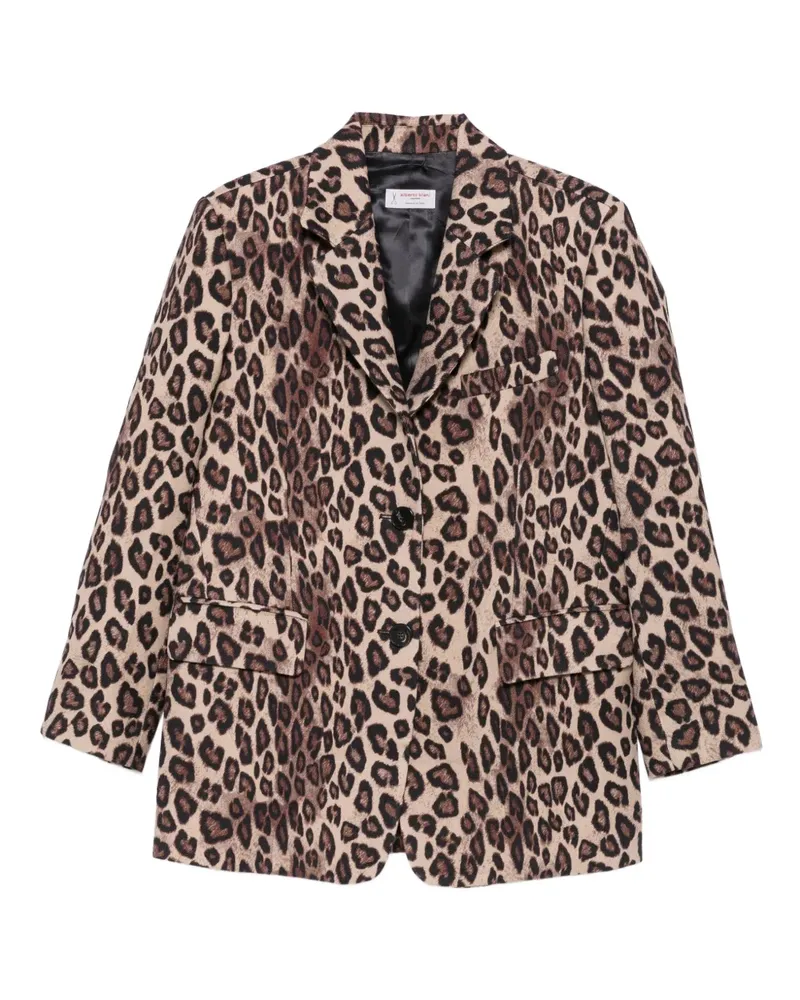 Alberto Biani Blazer mit Leoparden-Print - Braun Braun