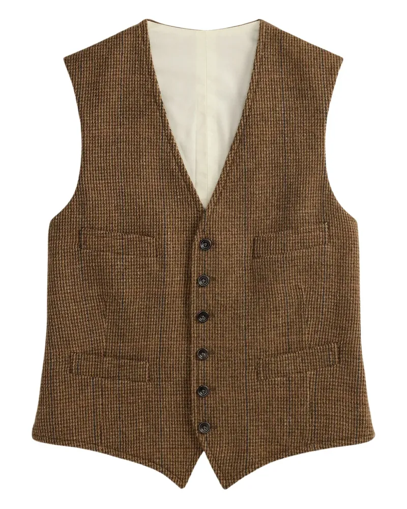 Ralph Lauren houndstooth-pattern waistcoat - Braun Braun