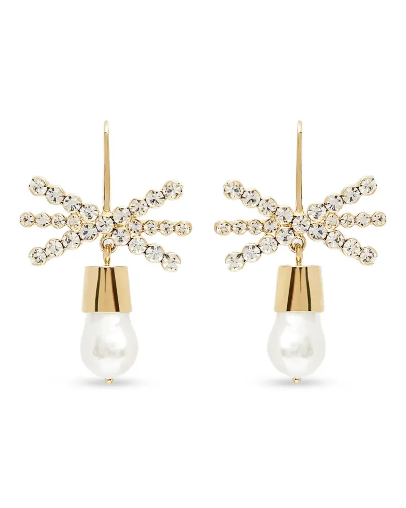 Erdem Kristall-Ohrringe mit Schleife - Gold Gold