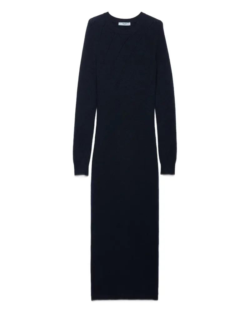 Prada crew-neck maxi dress - Blau Blau