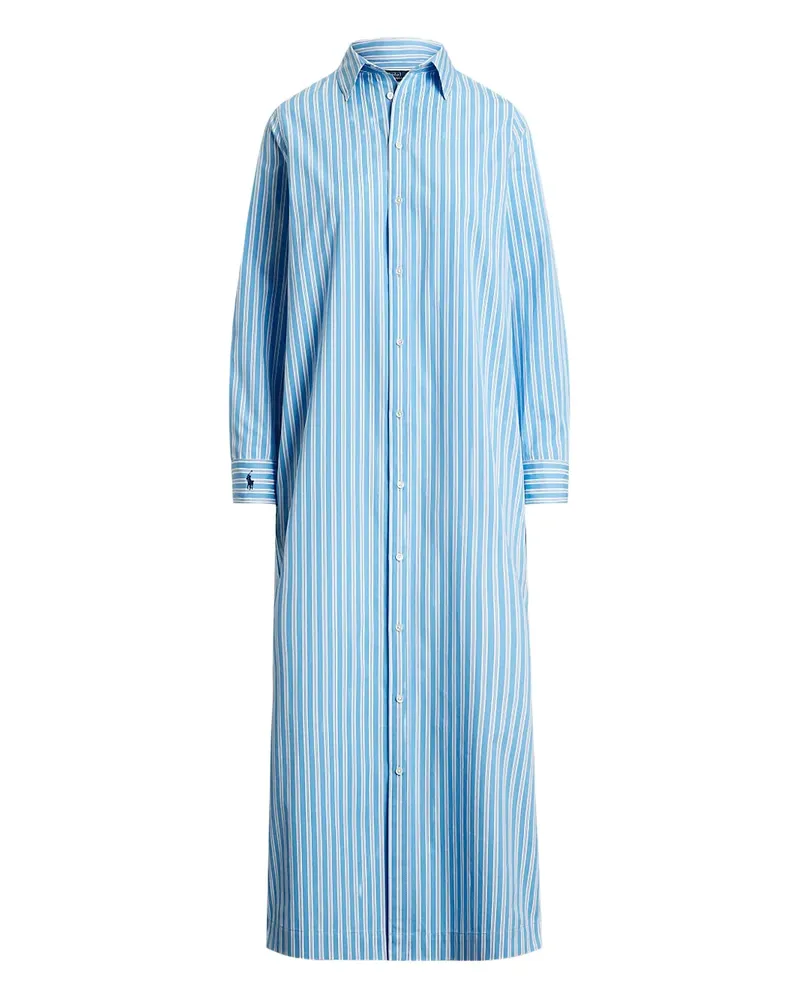 Ralph Lauren Gestreiftes Hemdkleid - Blau Blau
