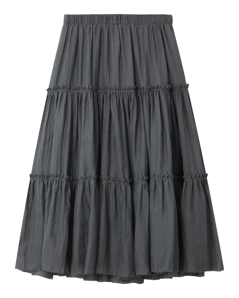 Tout a Coup Gerüschter Stufenrock - Grau Grau