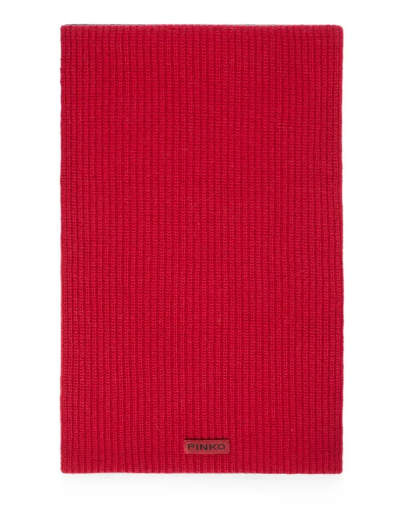 Pinko Gerippter Strickschal - Rot Rot