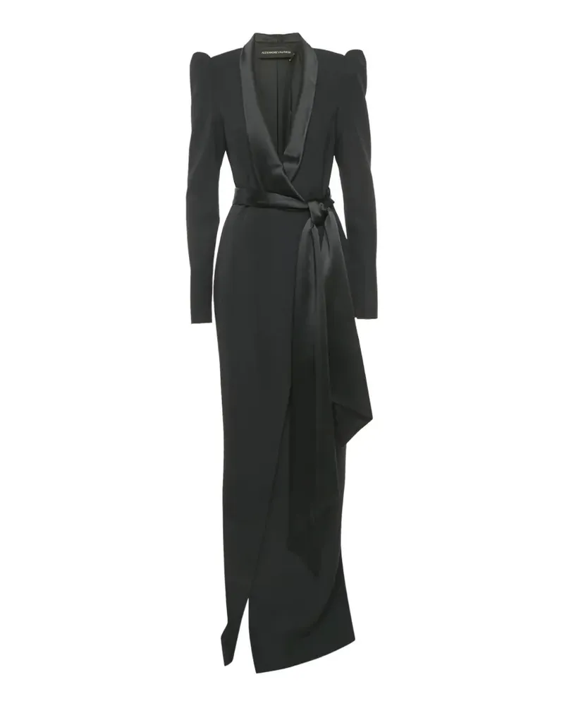 Alexandre Vauthier Maxikleid aus Satin - Schwarz Schwarz