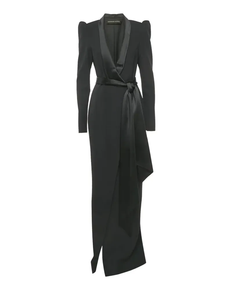 Alexandre Vauthier Maxikleid aus Satin - Schwarz Schwarz