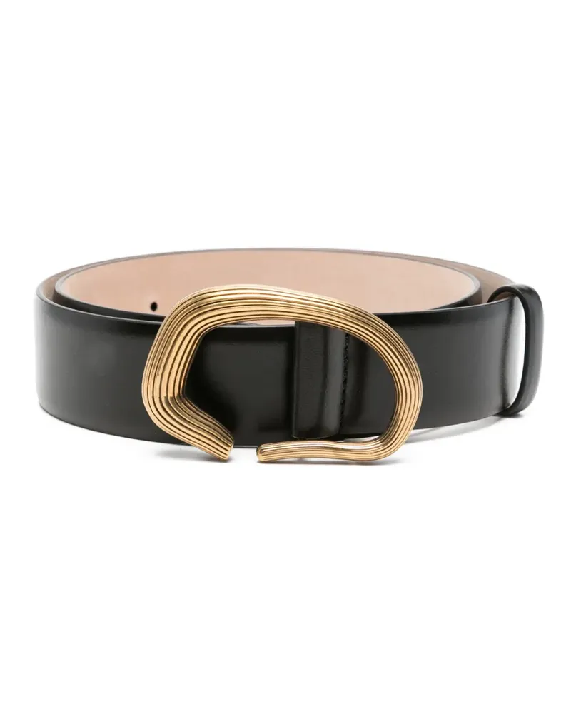 KHAITE Santa Fe churro gold-buckle belt - Schwarz Schwarz