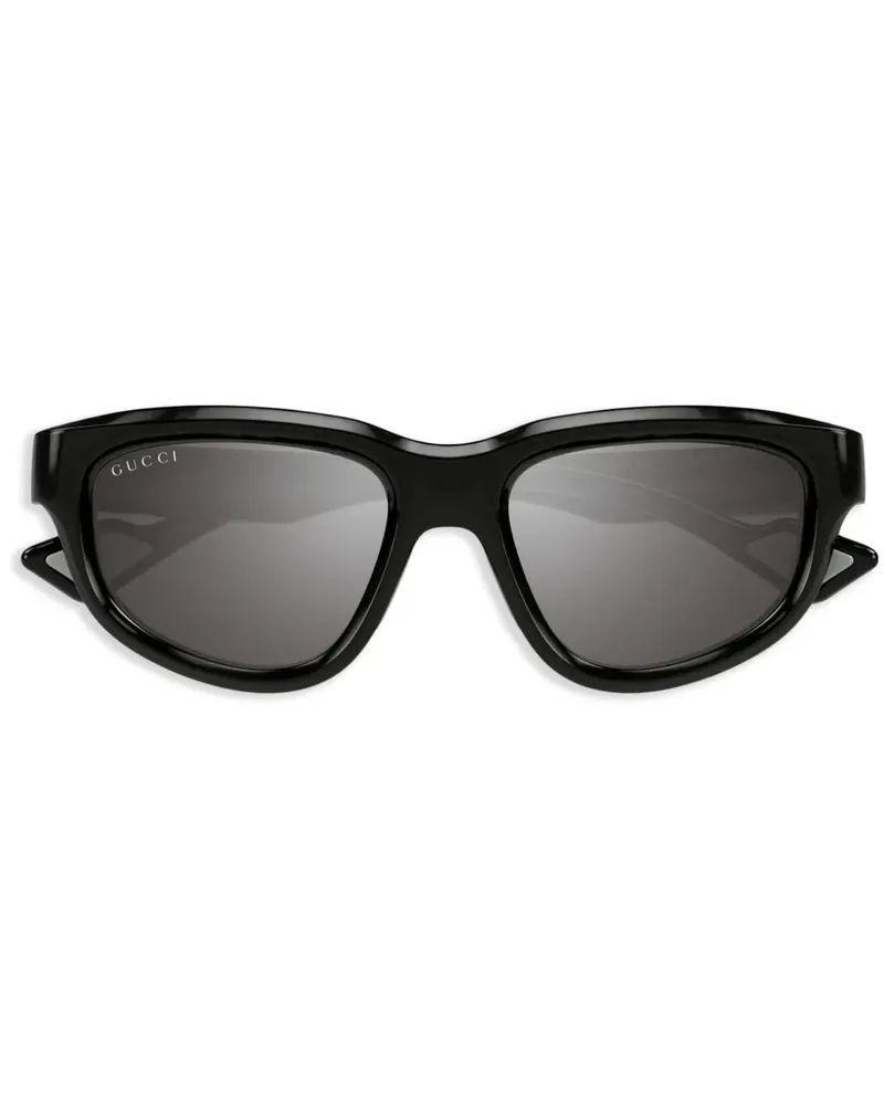 Gucci Sonnenbrille mit eckigem Gestell - Schwarz Schwarz