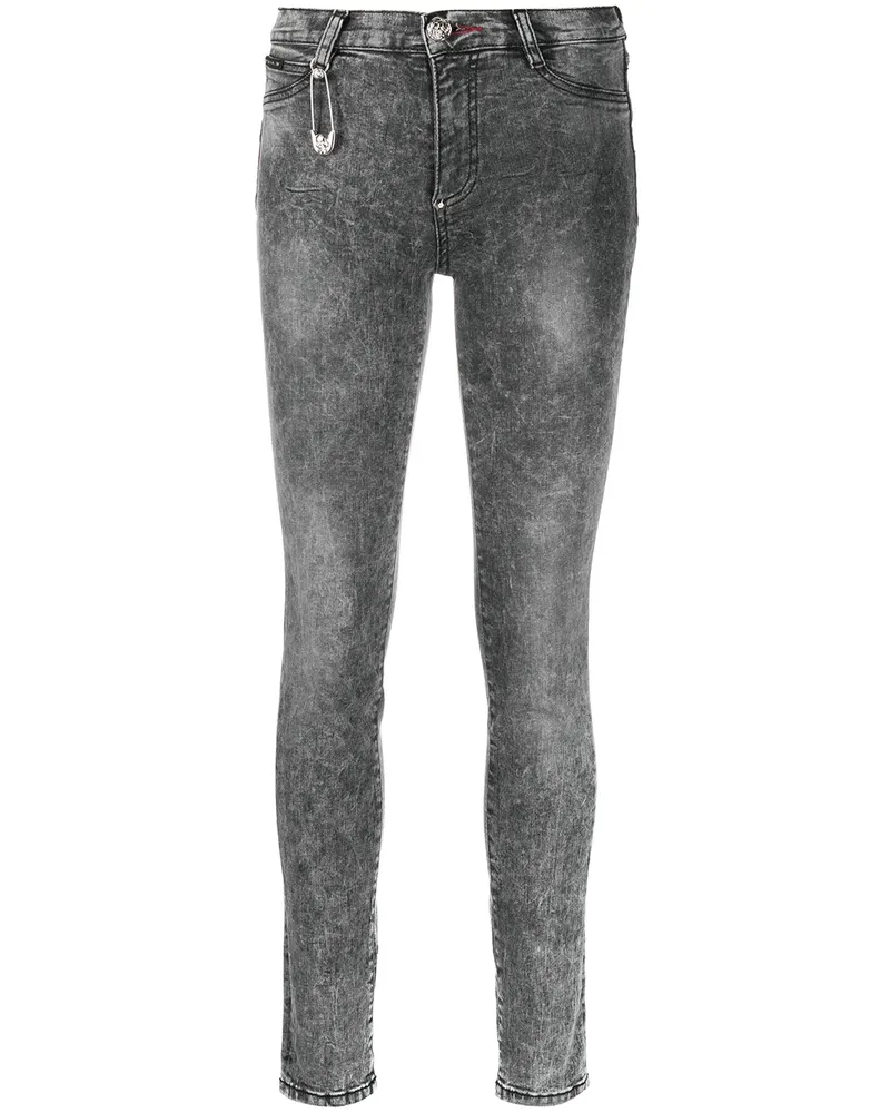 Philipp Plein Leggings mit hohem Bund - Grau Grau