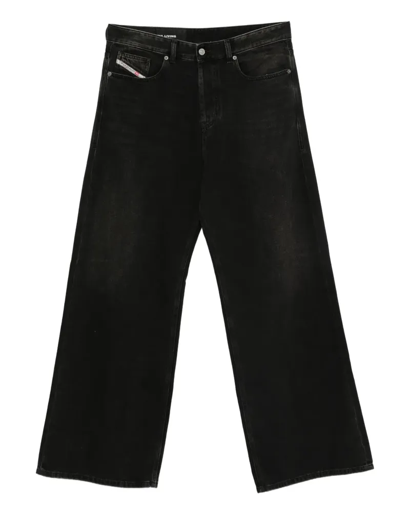 Diesel Jeans mit weitem Bein - Schwarz Schwarz