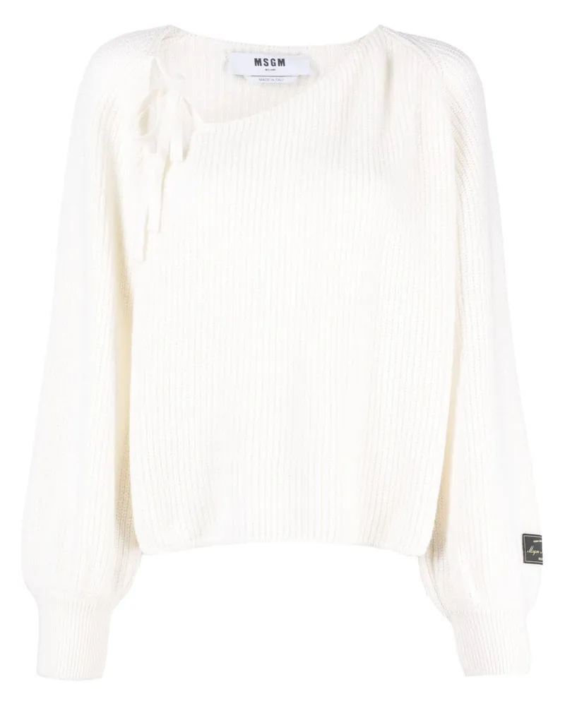 MSGM Gerippter Pullover - Nude Nude