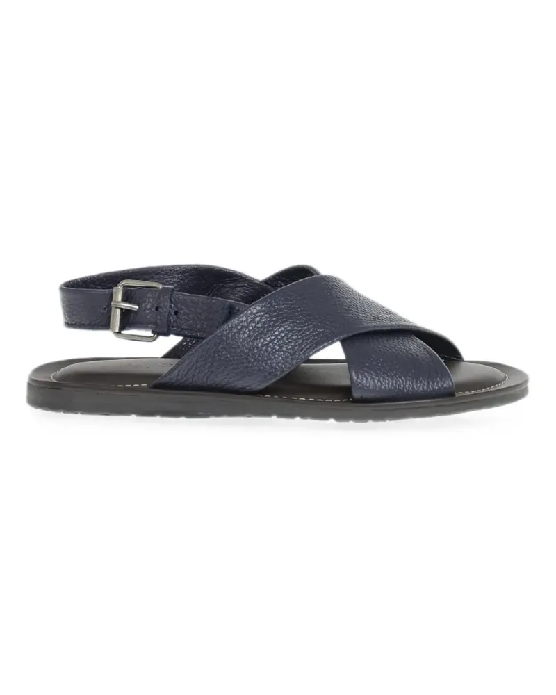 Corneliani crossover-strap slingback sandals - Blau Blau