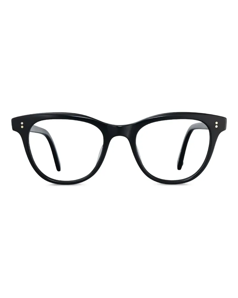 Garrett Leight Loyola Brille mit ovalem Gestell - Schwarz Schwarz
