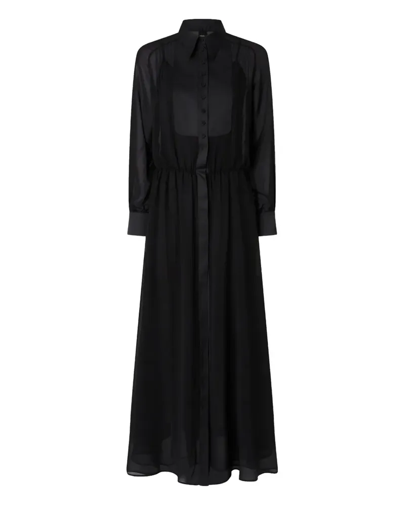 Pinko Midikleid mit Sheer-Effekt - Schwarz Schwarz