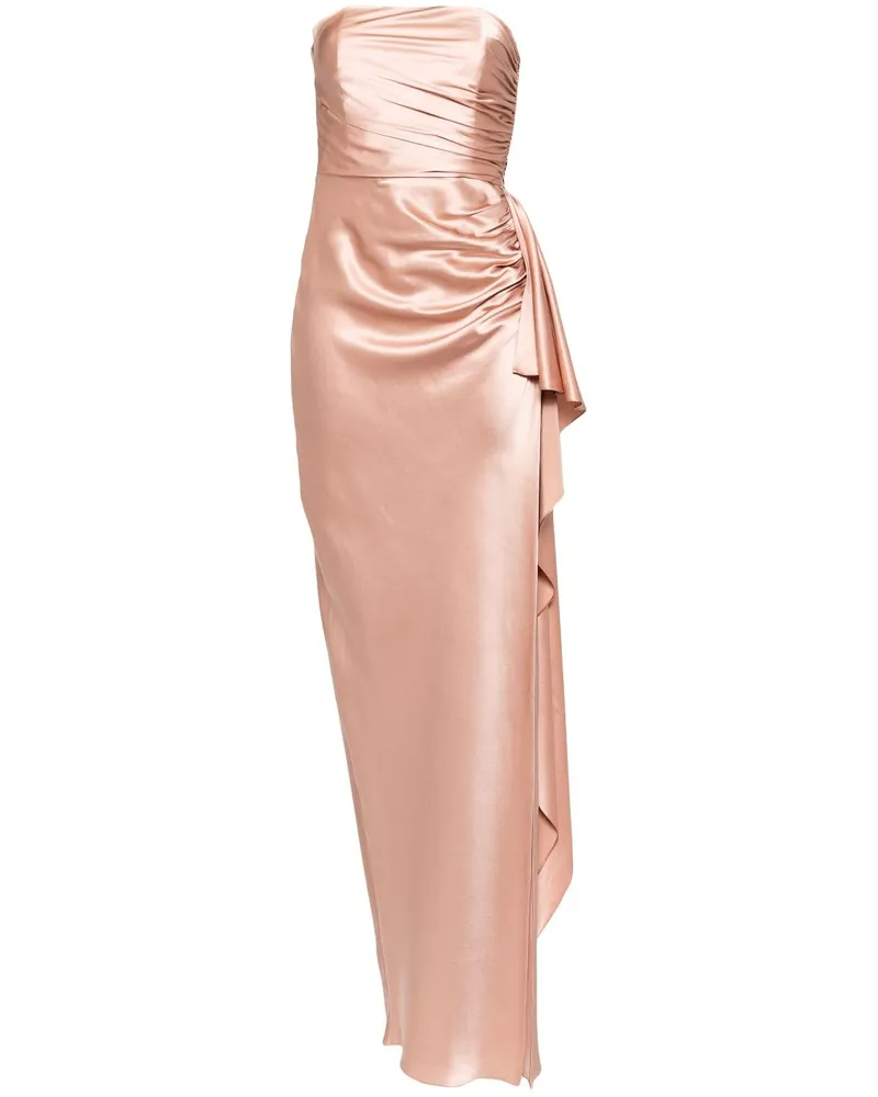 mason by michelle mason Gerafftes Abendkleid aus Seide - Rosa Rosa