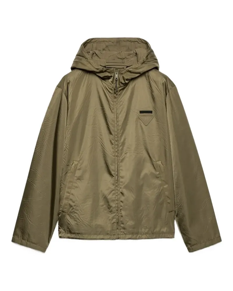 Prada logo-appliqué jacket - Grün Grün