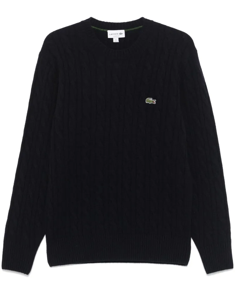Lacoste Pullover mit Zopfmuster - Blau Blau